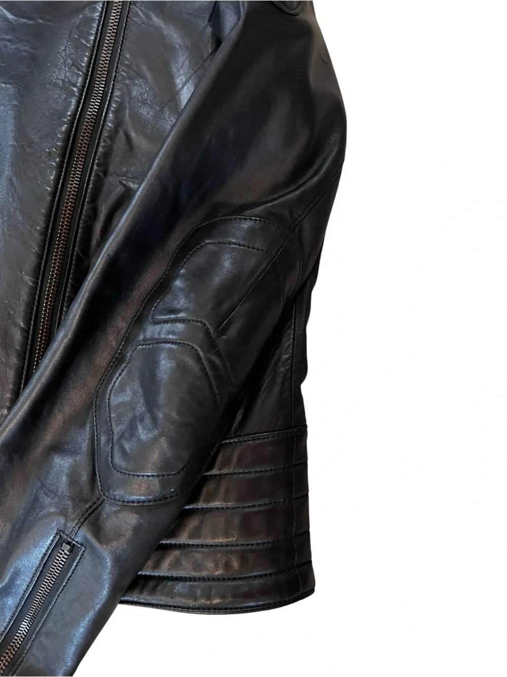 Rag & Bone Clare Lambskin Leather Moto Biker Jacket – Black – Size 2